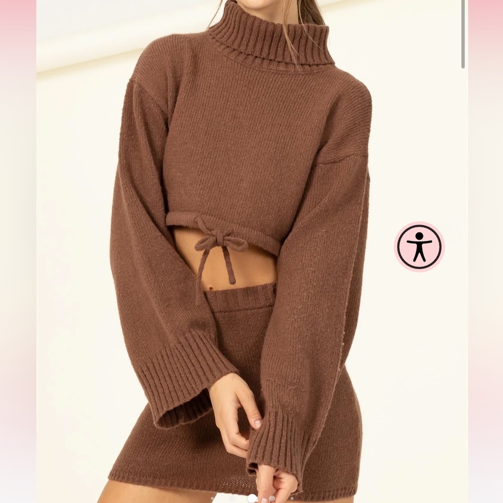 NWT Coziest 2-piece knit skirt set!
